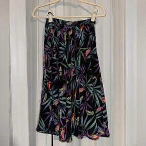 Bettie Page by Taylor Tropical Parrot Print Skirt